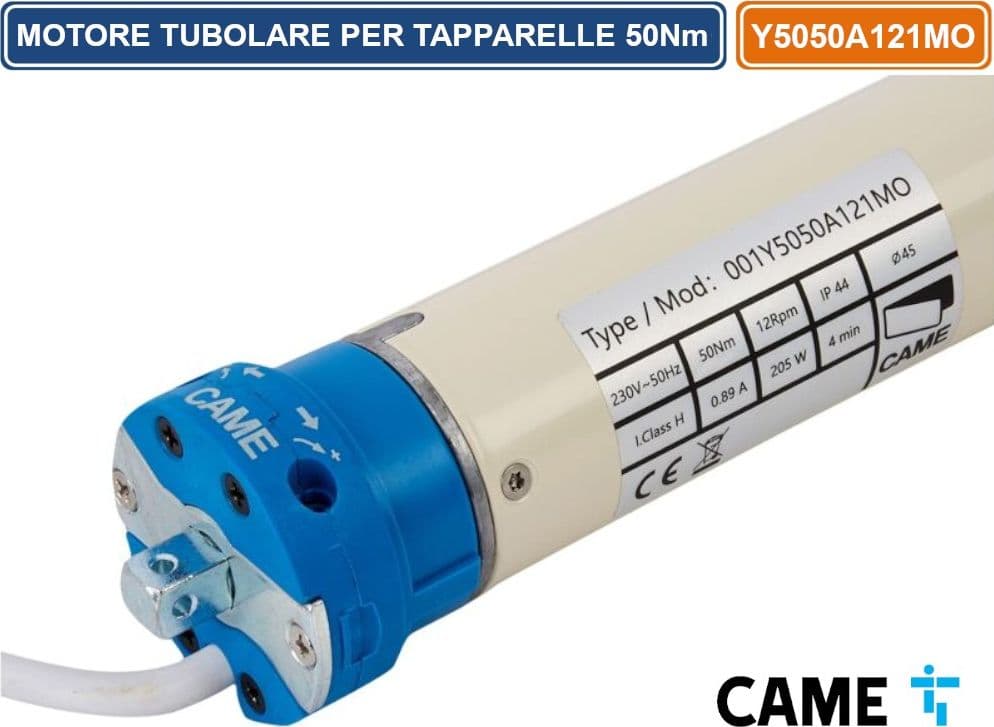 CAME SET MONDRIAN Y5050A121MO MOTORE PER TAPPARELLE CON FINECOSA MECCANICO AC 230V COPPIA 50NM - 2