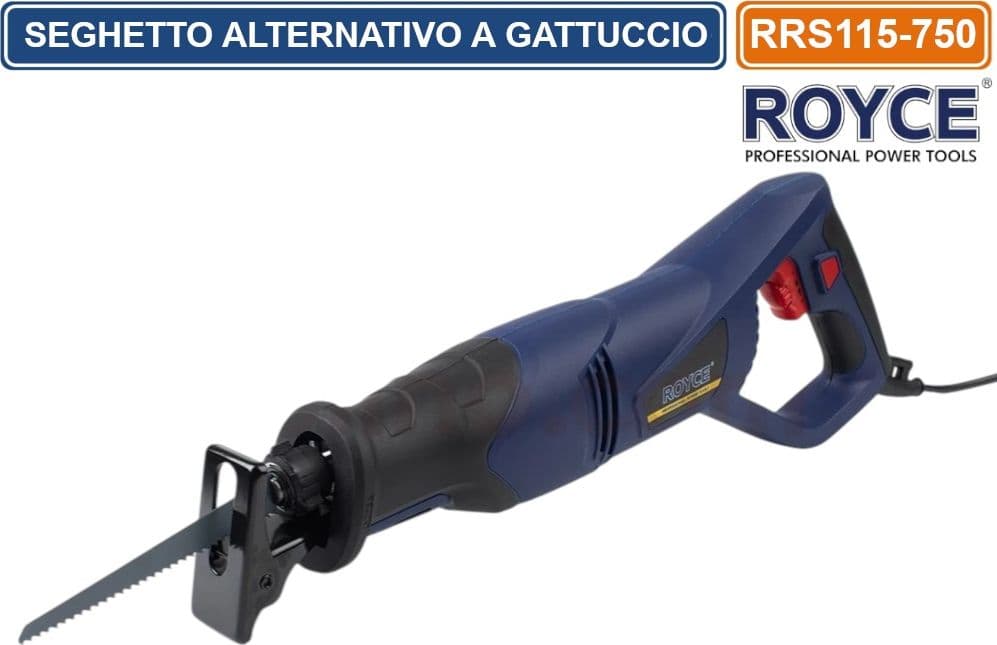 ROYCE RRS115-750 SEGHETTO ALTERNATIVO ELETTRICO A GATTUCCIO MULTIMATERIALE 710W 26MM - 4
