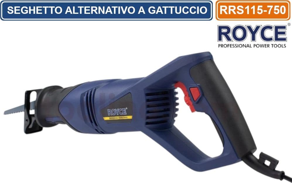 ROYCE RRS115-750 SEGHETTO ALTERNATIVO ELETTRICO A GATTUCCIO MULTIMATERIALE 710W 26MM - 5