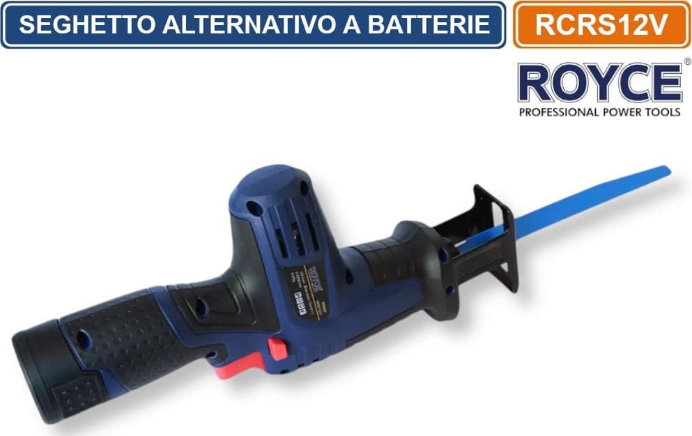 ROYCE RCRS12V SEGHETTO ALTERNATIVO ELETTRICO RICARICABILE A GATTUCCIO 2 BATTERIE MULTIMATERIALE CON DOPPIA BATTERIA AL LITIO 1500mAh - 2