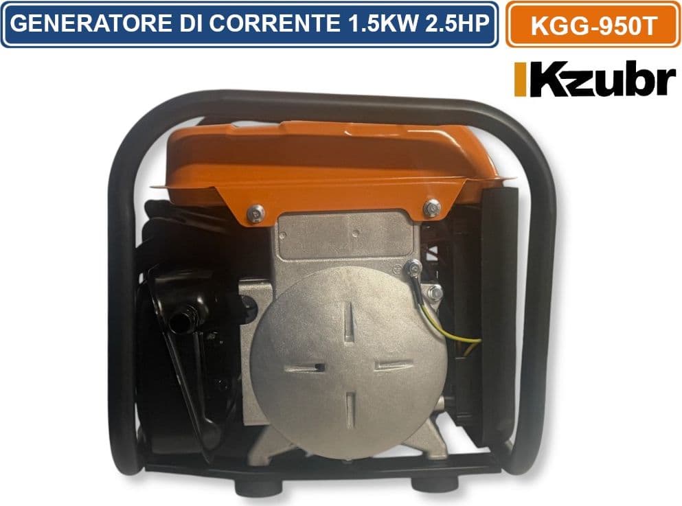 GENERATORE DI CORRENTE GRUPPO ELETTROGENO 650 WATT 1.5KW MONOFASE AC DC 2.5HP 63CC KGG-950T - 4