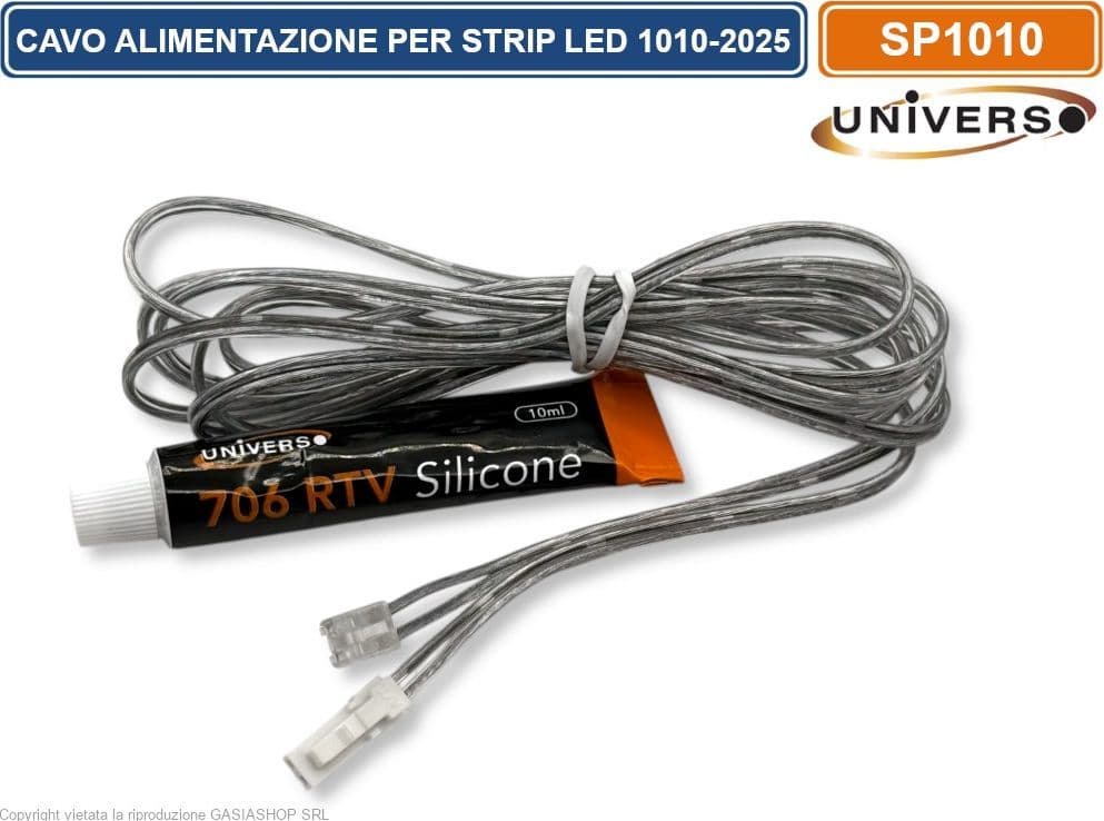 UNIVERSO CAVO ALIMENTAZIONE CONNETTORIZZATO 1.8 METRI PER STRIP LED 1010-2025 - 3