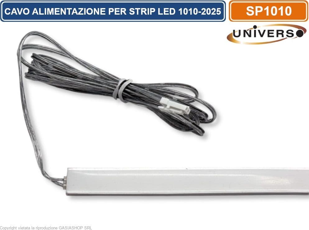 UNIVERSO CAVO ALIMENTAZIONE CONNETTORIZZATO 1.8 METRI PER STRIP LED 1010-2025 - 2