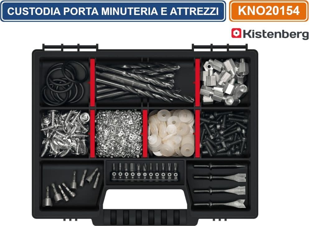 KISTENBERG KNO20154 CUSTODIA PORTA ATTREZZI E MINUTERIA 11 SCOMPARTI - 4