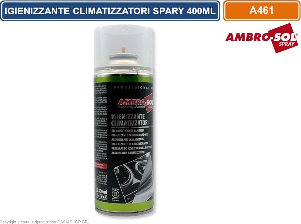 AMBRO-SOL A461 IGIENIZZANTE CLIMATIZZATORI IN BOMBOLETTA SPRAY CON SONDA 400ML - 3