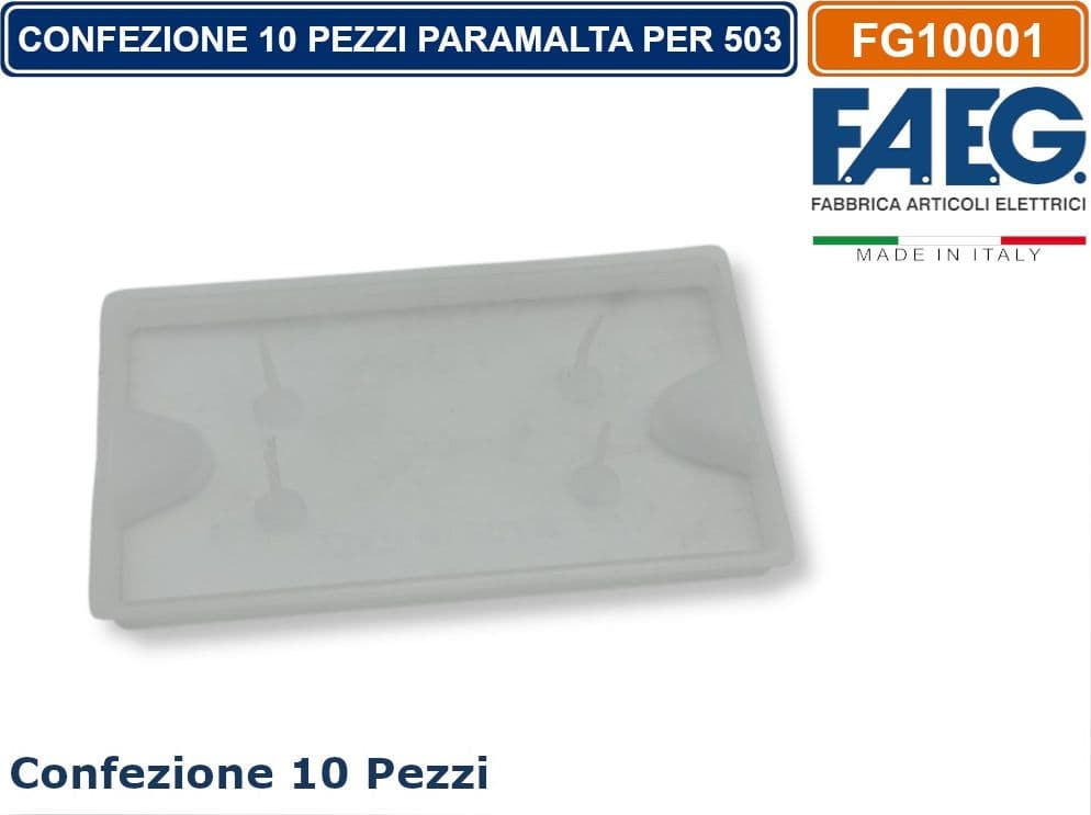 FAEG FG10001 CONFEZIONE 10 PEZZI COPERCHIO PROTETTIVO PARAMALTA PER SCATOLE 503 - 2