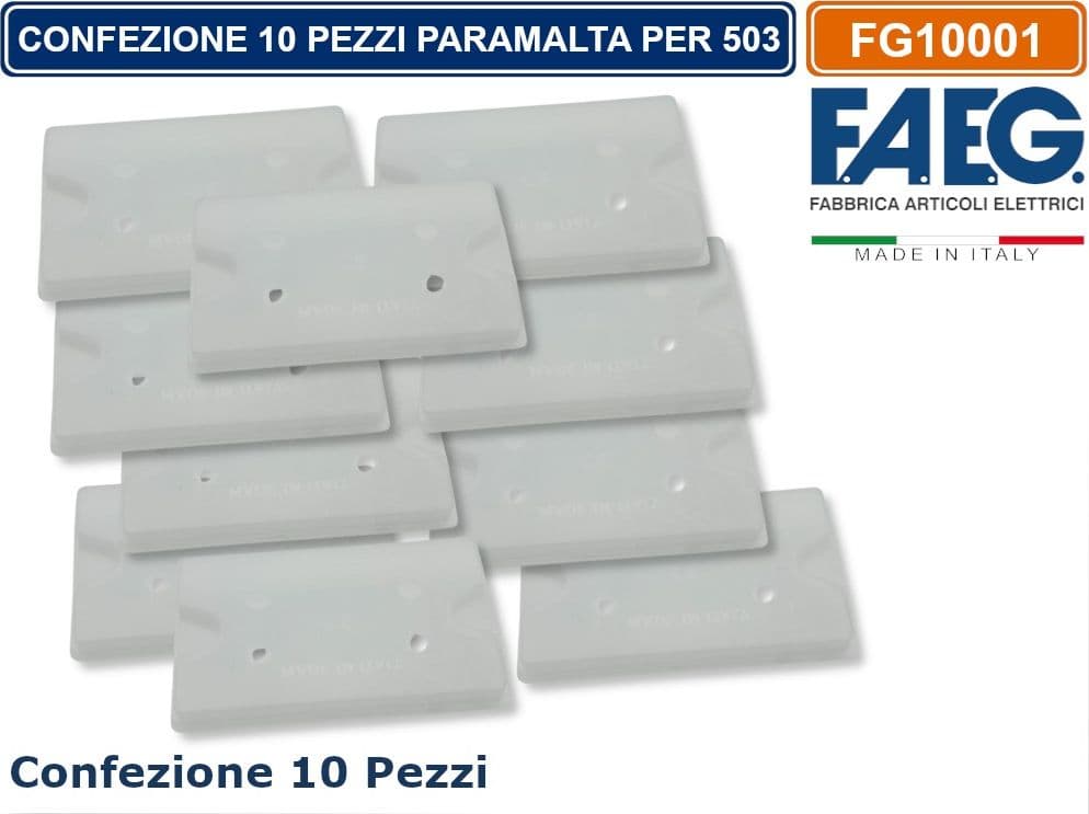 FAEG FG10001 CONFEZIONE 10 PEZZI COPERCHIO PROTETTIVO PARAMALTA PER SCATOLE 503 - 3