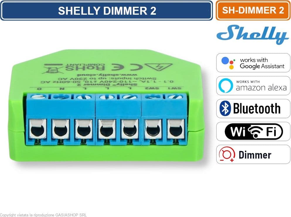 SHELLY DIMMER2 GEN3 – CONTROLLER SMART WI-FI PER REGOLAZIONE LUMINOSA CON O SENZA NEUTRO CON ALIMENTAZIONE AC 110-230V - 5