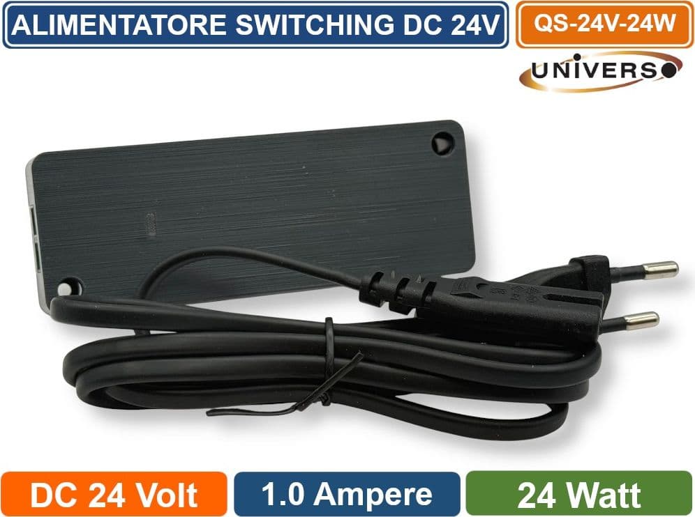 UNIVERSO QS-24V-24W ALIMENTATORE SWITCHING DC 24V 24W 1A 4 USCITE CON 1 INGRESSO SENSORE PER STRIP LED IP20 - 2