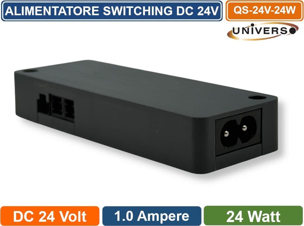UNIVERSO QS-24V-24W ALIMENTATORE SWITCHING DC 24V 24W 1A 4 USCITE CON 1 INGRESSO SENSORE PER STRIP LED IP20 - 3
