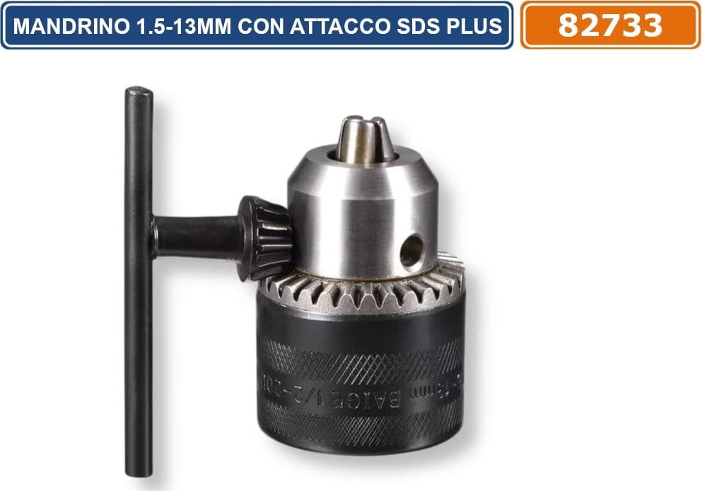 MANDRINO A CREMAGLIERA PER TRAPANO CON ATTACCO SDS-PLUS 1.5 mm-13 mm - 3