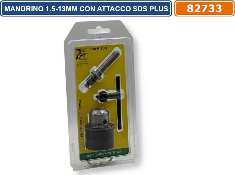 MANDRINO A CREMAGLIERA PER TRAPANO CON ATTACCO SDS-PLUS 1.5 mm-13 mm - 5