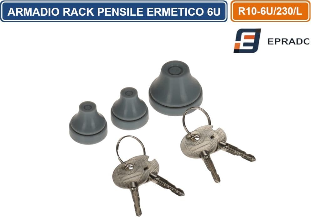 ARMADIO RACK ERMETICO PENSILE 10" 6U IP65 MODELLO R10-6U/230/L – EPRADO - 5