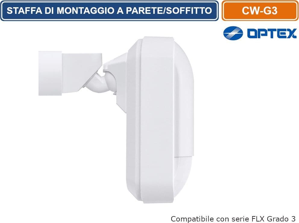 OPTEX CW-G3 STAFFA DI MONTAGGO A PARETE SOFFITTO COMPATIBILE CON LA SERIE FLX GRADO 3 - 3