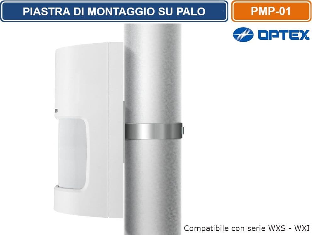 OPTEX PMP-01 PIASTRA DI MONTAGGIO SU PALO COMPATIBILE CON LE SERIE WXI, WXS E BXS - 4