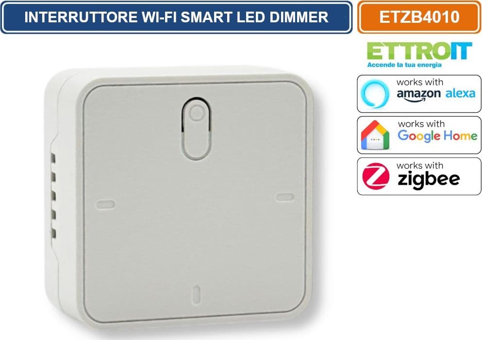 ETTROIT ETZB4010 MODULO RELÈ SMART WI-FI ZIGBEE TUYA 1 CANALE CON DIMMER CONTROLLO ON/OFF LUCI COMPATIBILE CON AMAZON ALEXA E GOOGLE HOME - 4