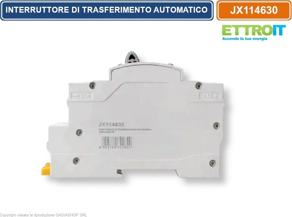 ETTROIT JX114630 INTERRUTTORE DI TRASFERIMENTO AUTOMATICO ATS 63A 4P 400V GUIDA DIN - 3