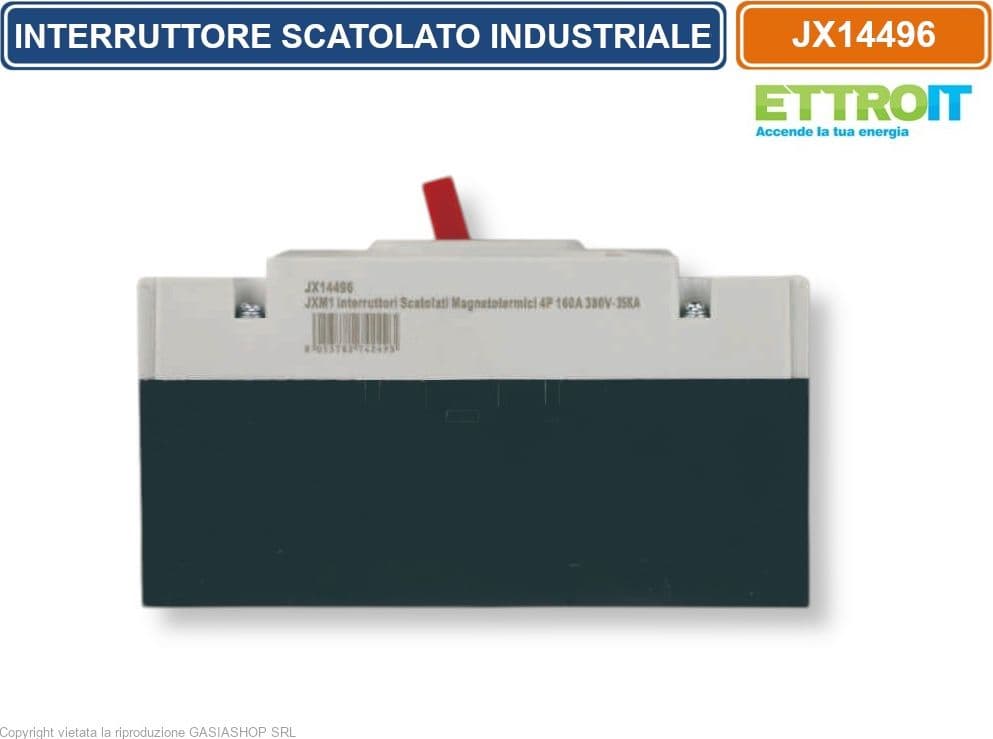 ETTROIT JX14496 MCCB INTERRUTTORE SCATOLATO MAGNETOTERMICO 4P 160A 380V-35KA - 3