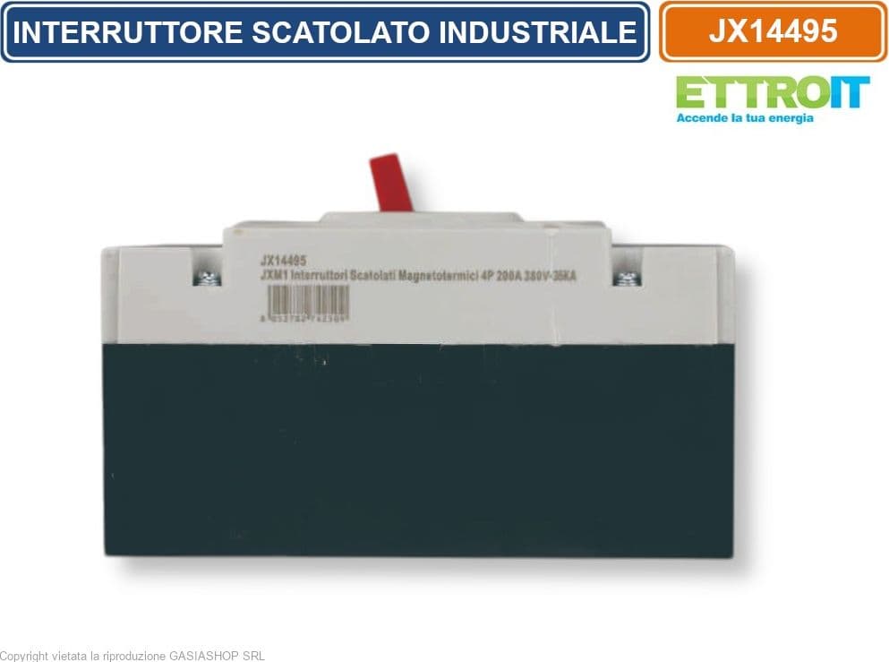 ETTROIT JX14495 MCCB INTERRUTTORE SCATOLATO MAGNETOTERMICO 4P 200A 380V-35KA - 3