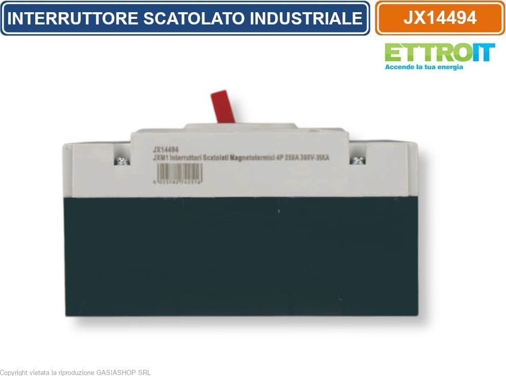 ETTROIT JX14494 MCCB INTERRUTTORIE SCATOLATO MAGNETOTERMICO 4P 250A 380V-35KA - 3