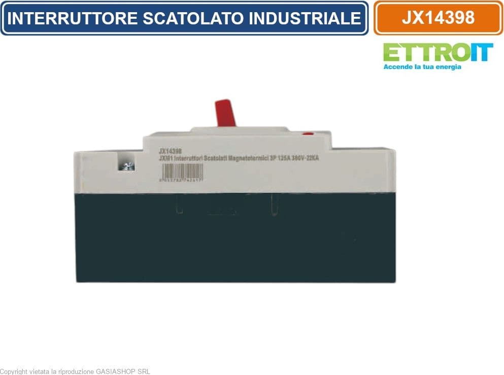 ETTROIT JX14398 INTERRUTTORE SCATOLATO MAGNETOTERMICO MCCB 3P 125A 380V-22KA - 3
