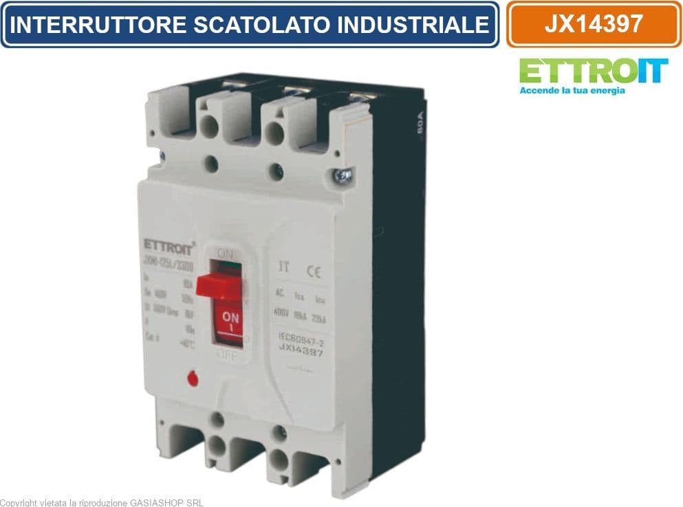 ETTROIT JX14397 INTERRUTTORE SCATOLATO MAGNETOTERMICO MCCB 3P 80A 380V-22KA - 4