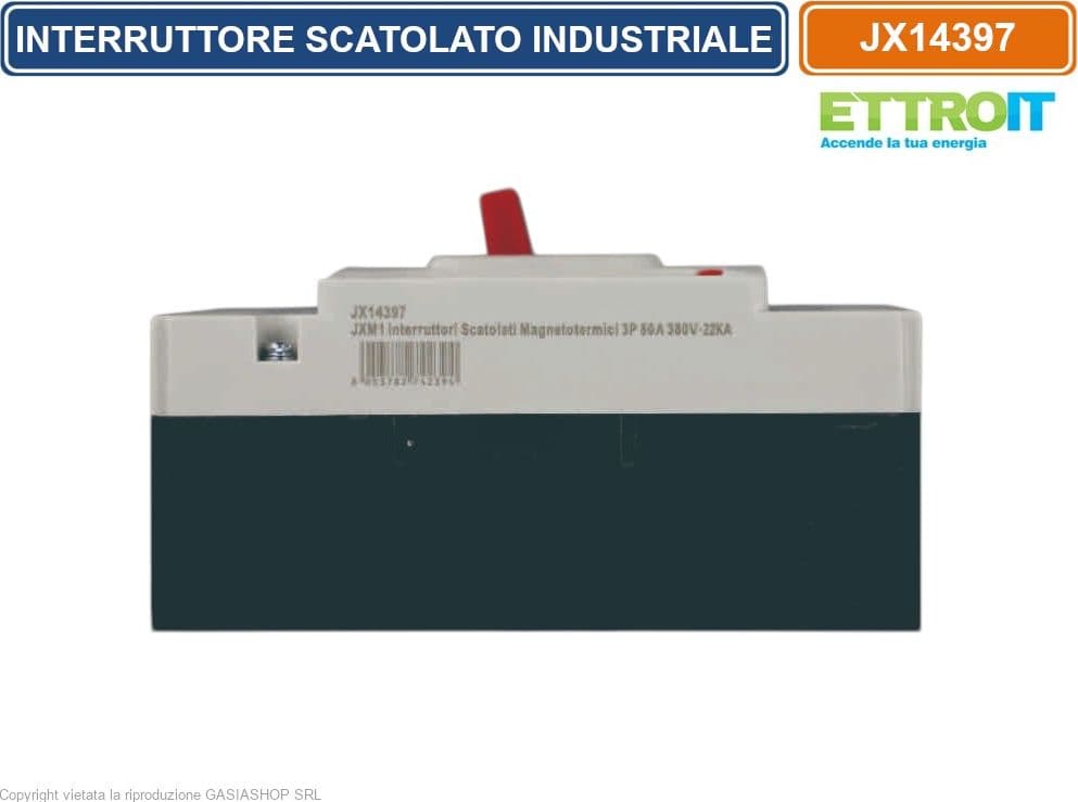 ETTROIT JX14397 INTERRUTTORE SCATOLATO MAGNETOTERMICO MCCB 3P 80A 380V-22KA - 3