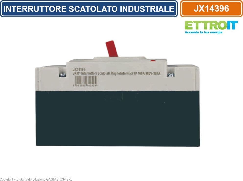 ETTROIT JX14396 INTERRUTTORE SCATOLATO MAGNETOTERMICO MCCB 3P 160A 380V-35KA - 3