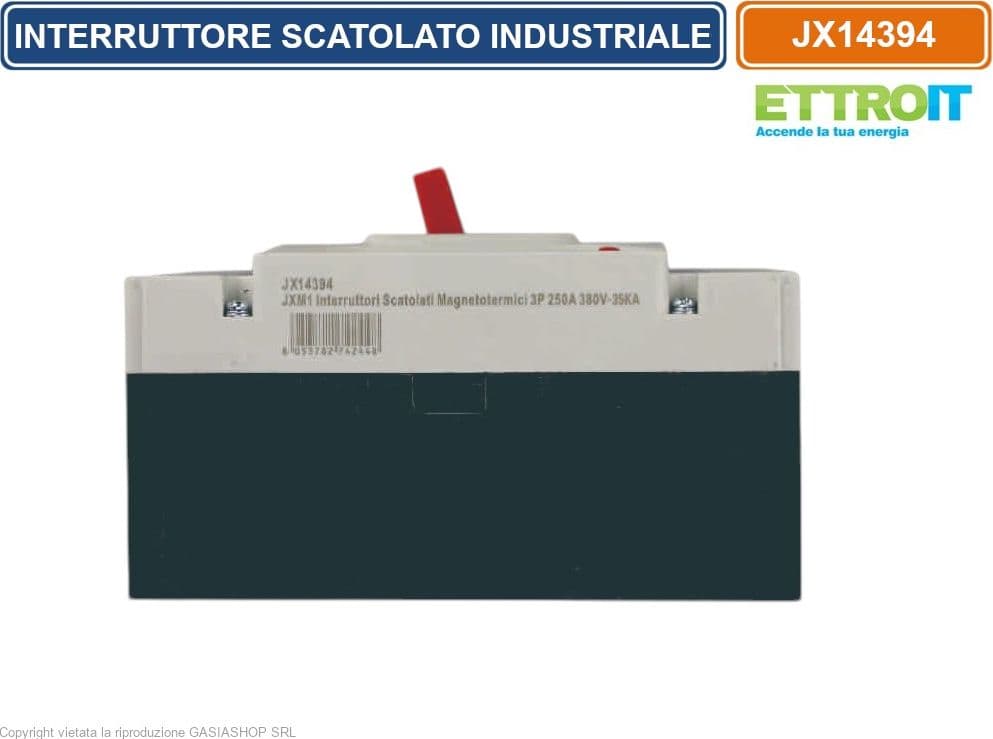 ETTROIT JX14394 INTERRUTTORE SCATOLATO MAGNETOTERMICO MCCB 3P 250A 380V-35KA - 3
