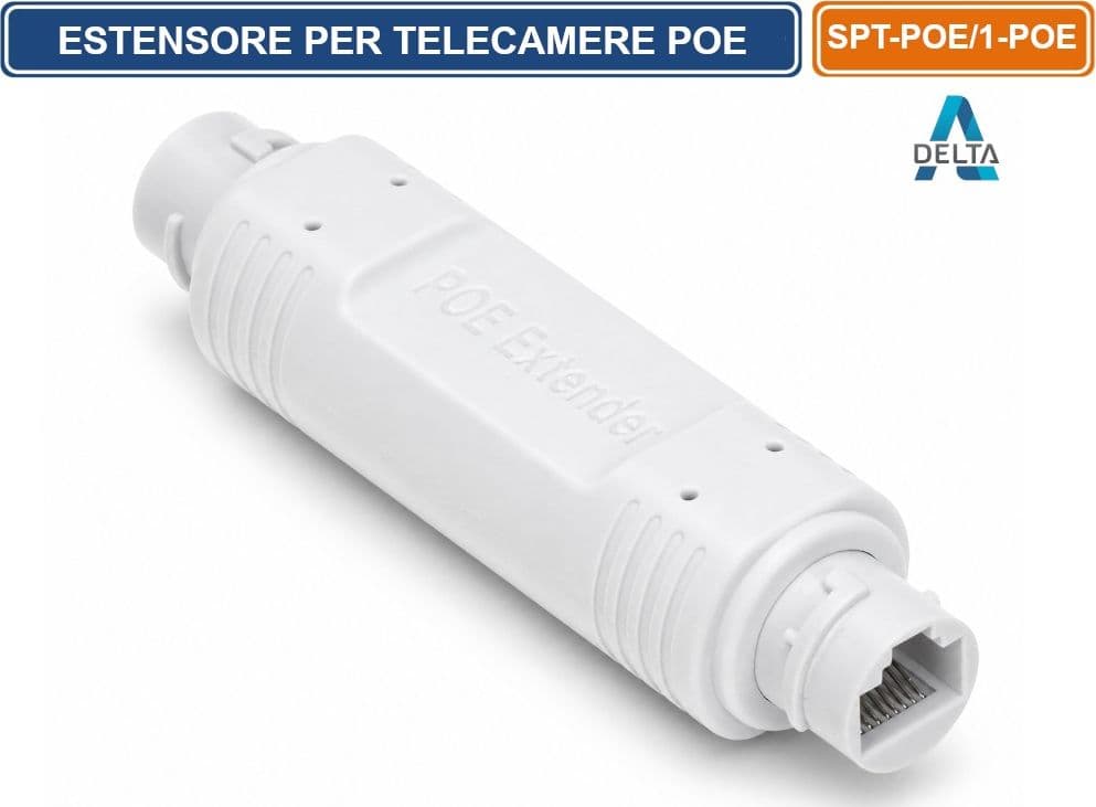 ESTENSORE POE OUTDOOR PER TELECAMERE IP 10/100 MBPS 1 INGRESSO RJ45 E 1 USCITA RJ45 SPT-POE/1-POE-OUTDOOR-V2 - 2