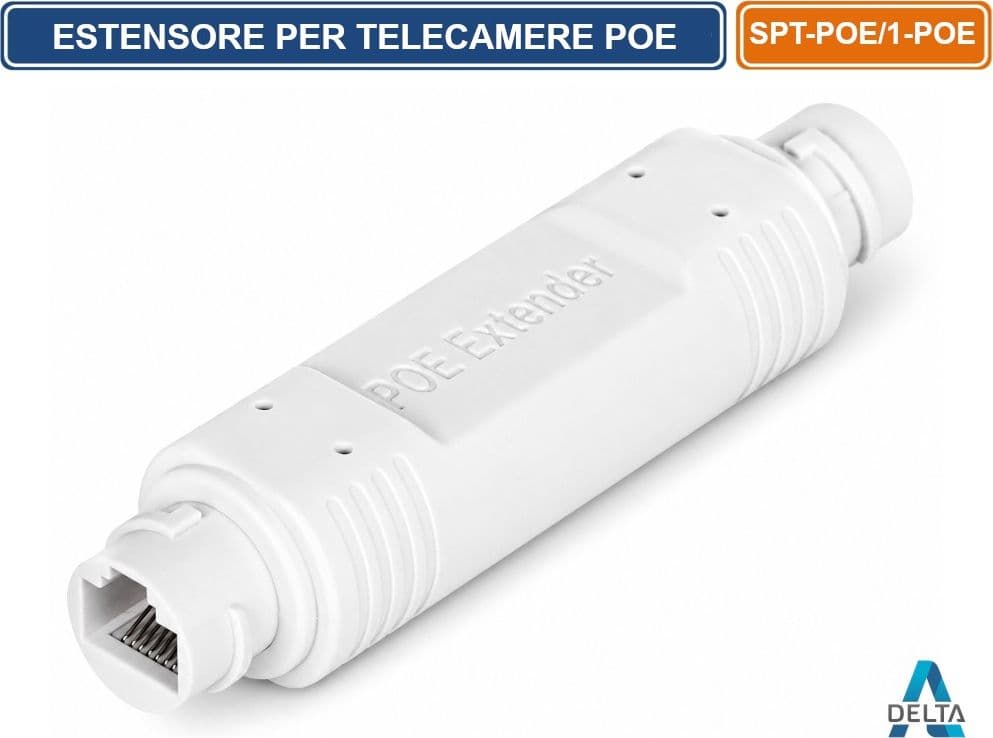 ESTENSORE POE OUTDOOR PER TELECAMERE IP 10/100 MBPS 1 INGRESSO RJ45 E 1 USCITA RJ45 SPT-POE/1-POE-OUTDOOR-V2 - 3