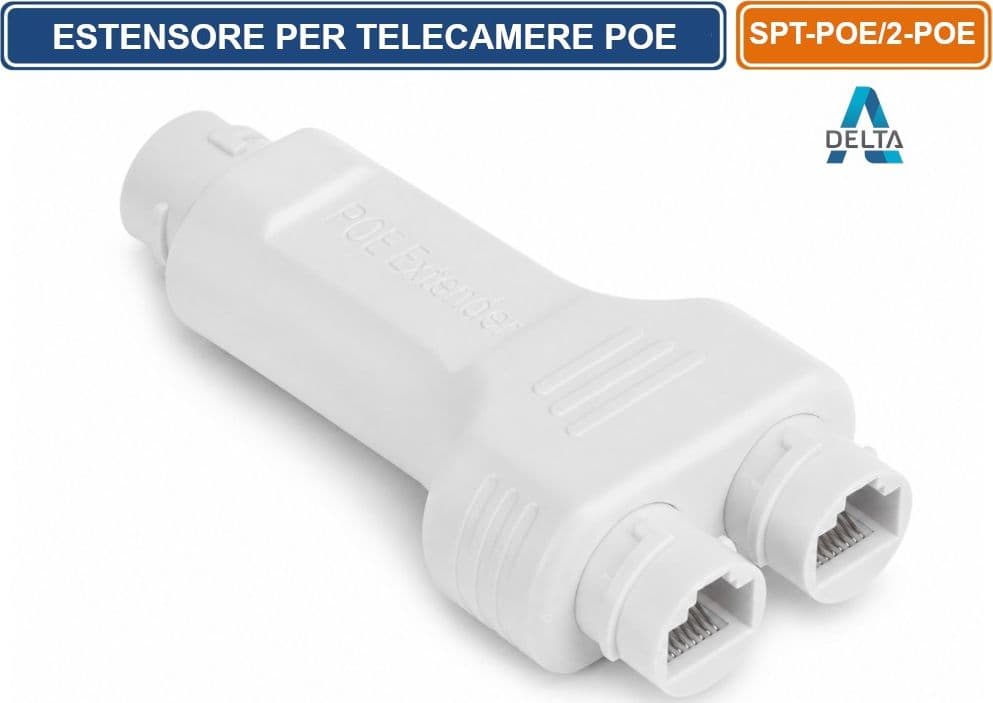 ESTENSORE ETHERNET POE OUTDOOR 1 INGRESSO E 2 USCITE RJ45 10/100 MBPS SPT-POE/2-POE-OUTDOOR-V2 - 2