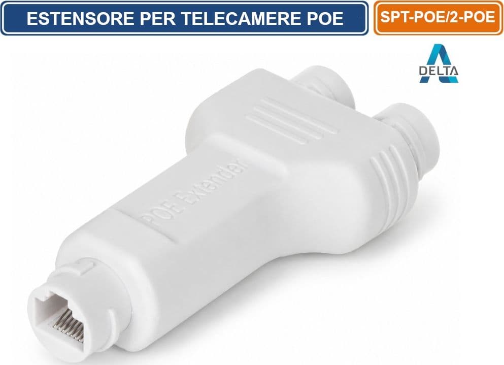 ESTENSORE ETHERNET POE OUTDOOR 1 INGRESSO E 2 USCITE RJ45 10/100 MBPS SPT-POE/2-POE-OUTDOOR-V2 - 3