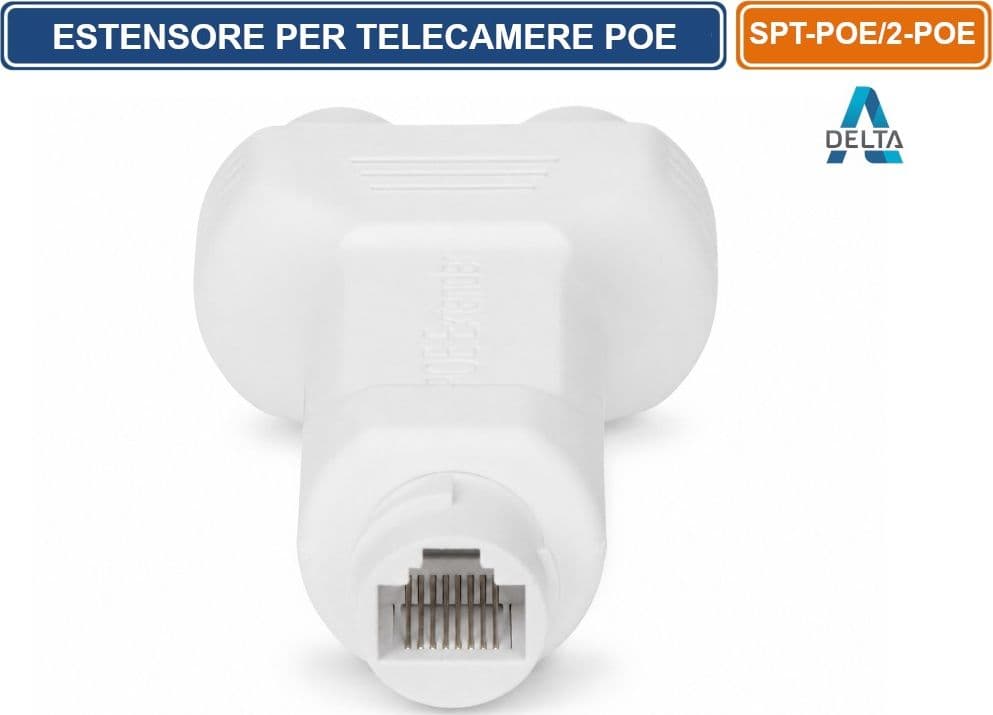 ESTENSORE ETHERNET POE OUTDOOR 1 INGRESSO E 2 USCITE RJ45 10/100 MBPS SPT-POE/2-POE-OUTDOOR-V2 - 5