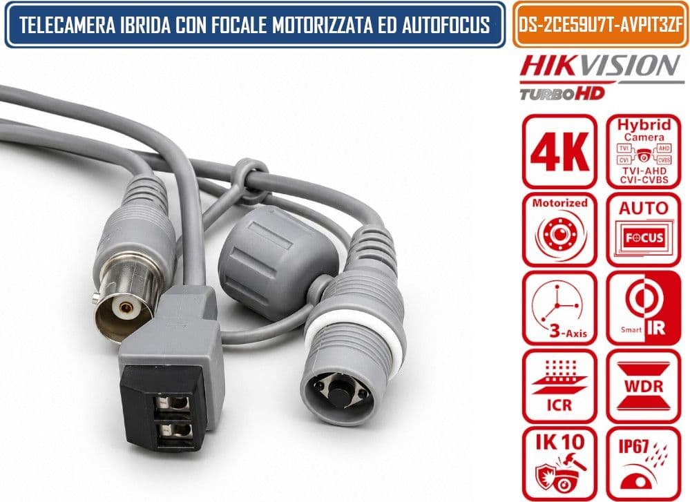 HIKVISION DS-2CE59U7T-AVPIT3ZF TELECAMERA DOME 4K ULTRA HD 8 MP ULTRA LOW LIGHT CON OTTICA MOTORIZZATA VARIFOCALE IP67 - 3