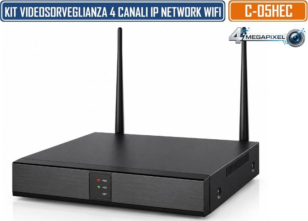 KIT VIDEOSORVEGLIANZA WIFI 4 CANALI 4 TELECAMERE PTZ 4MP VISIONE NOTTURNA A COLORI RILEVAMENTO UMANO AI AUDIO BIDIREZIONALE  IP66 XMEYE PRO - 3