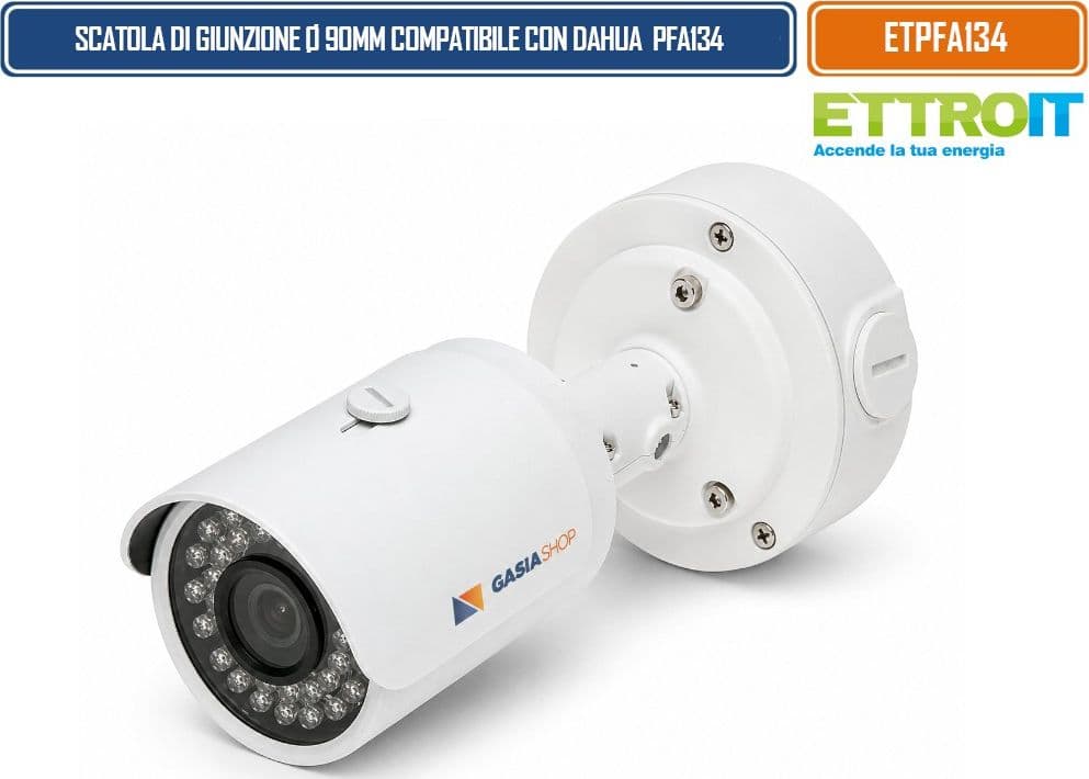 ETTROIT ETPFA134 SCATOLA DI GIUNZIONE Ø90 × 35 MM PER TELECAMERE VIDEOSORVEGLIANZA COMPATIBILE CON DAHUA PFA134 VANO INTERNO PER CABLAGGI PASSAGGIO CAVI CENTRALE - 5