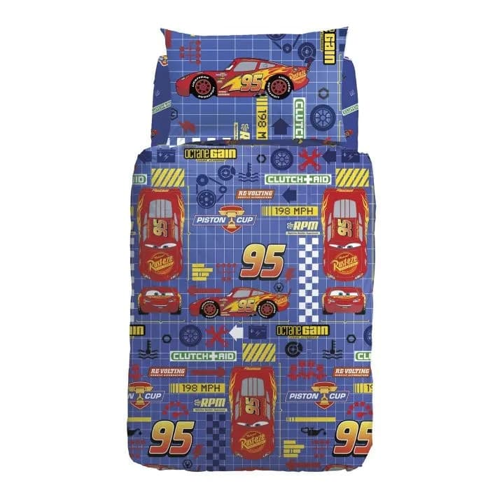 Copripiumino Bimbi  Cars Game ! Caleffi Kids - in Cotone Singolo