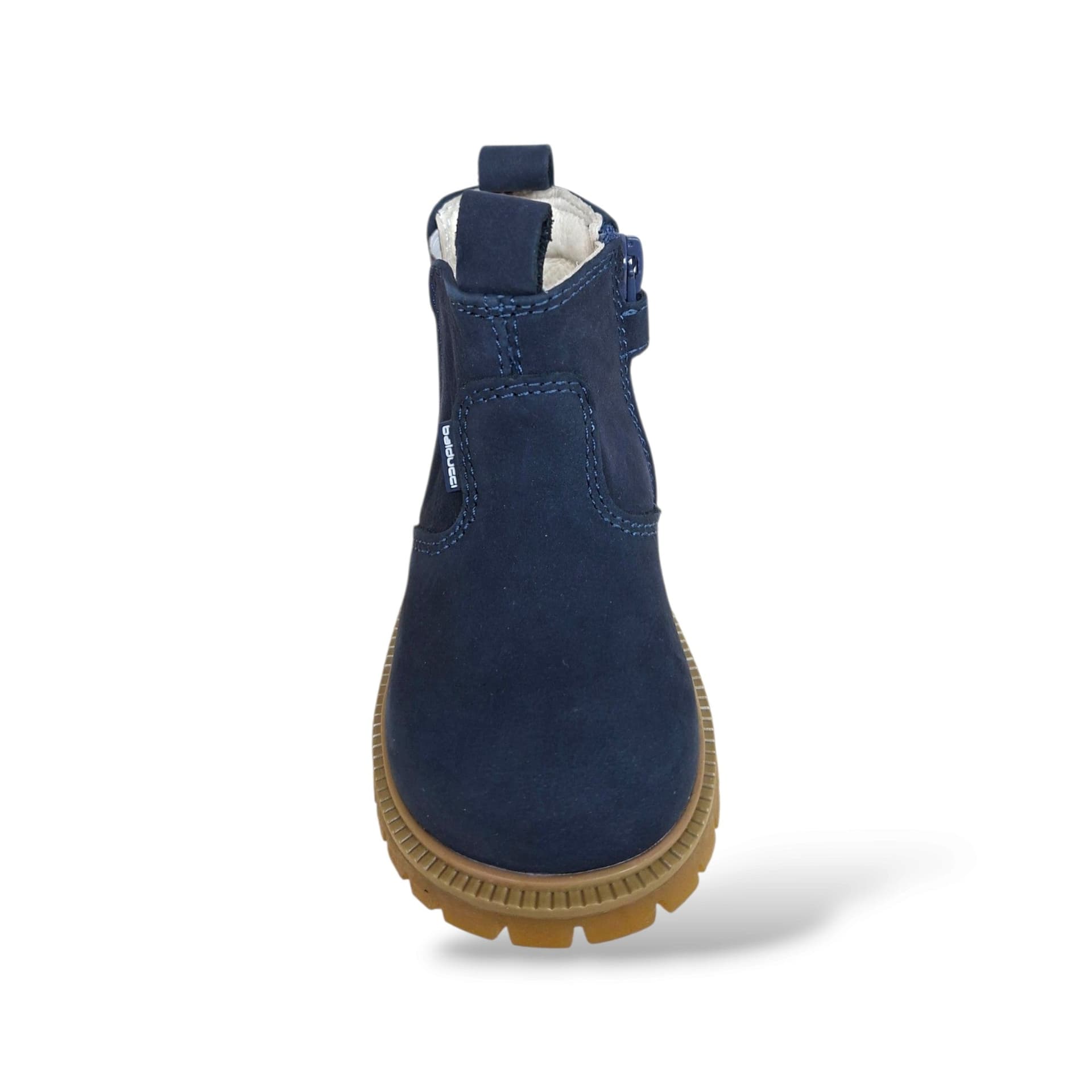 Balducci Cita MATR2739 Stivaletto Primi Passi Bambini Unisex Blue Verdone Beige | Nabuk Zip Laterale Artigianale Italiano Premium | Taglie 20-26 | Scarpetteria Gica - 4