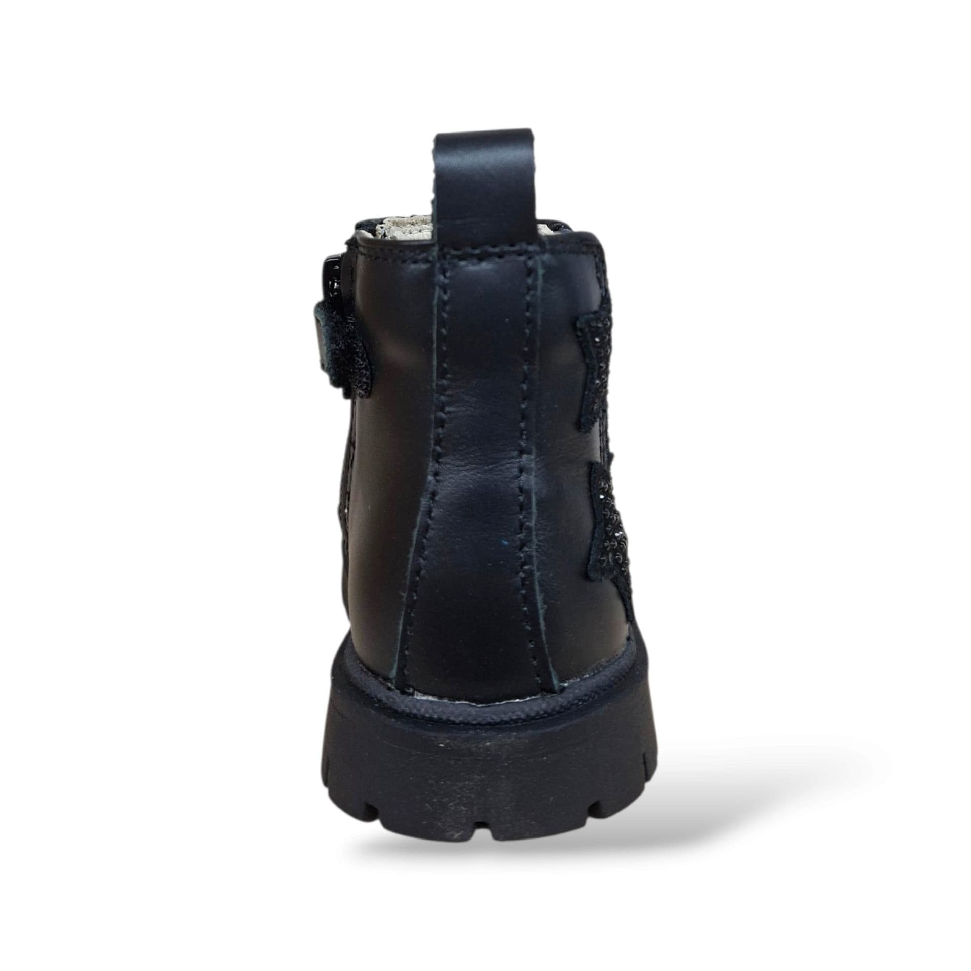Balducci Cita MATR2733 Stivaletto Primi Passi Bambina Nero | Pelle Stelle Glitter Zip Laterale Artigianale Italiano Premium | Taglie 20-26 | Scarpetteria Gica - 3