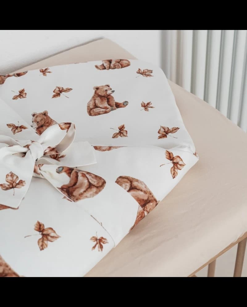 Copertina in bambù per neonati 75x75 cm + nastro per sacco nanna Waldin Orsetti - 3