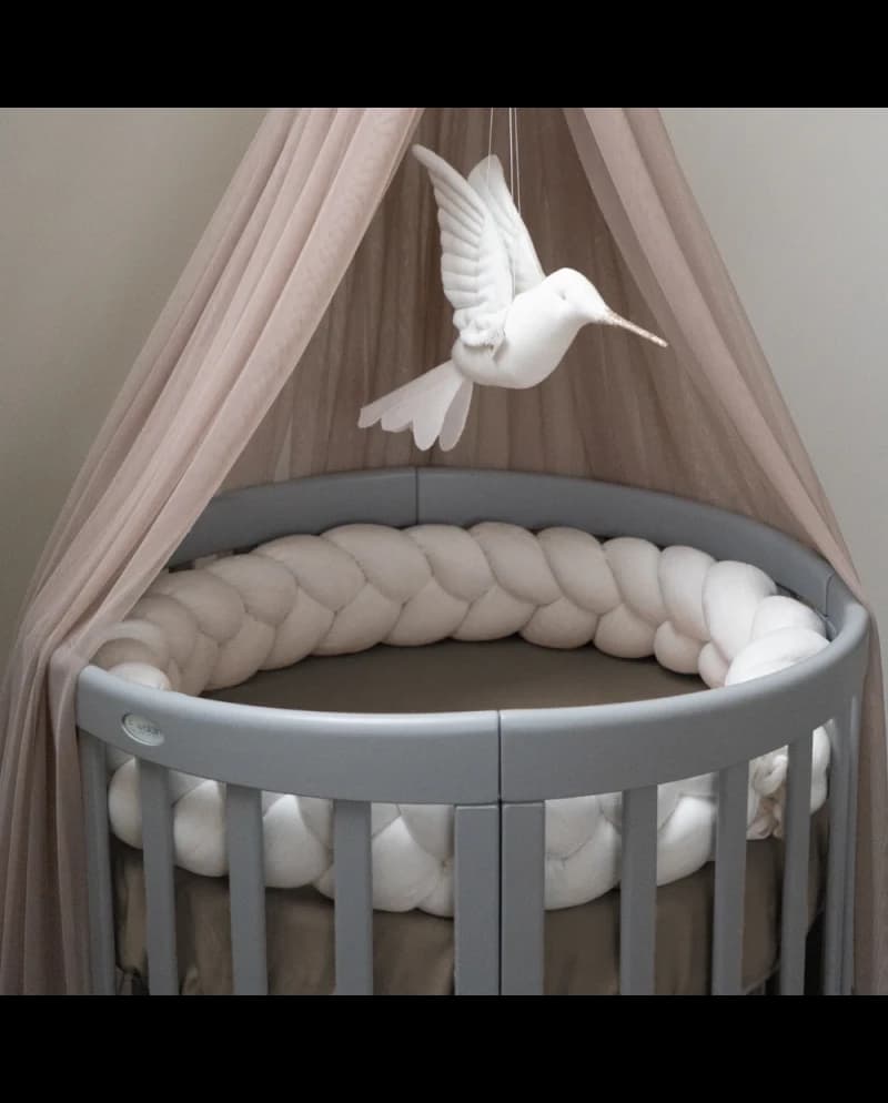 Lenzuolo con angoli in cotone Waldin 73 cm – Ovale Taupe - 5