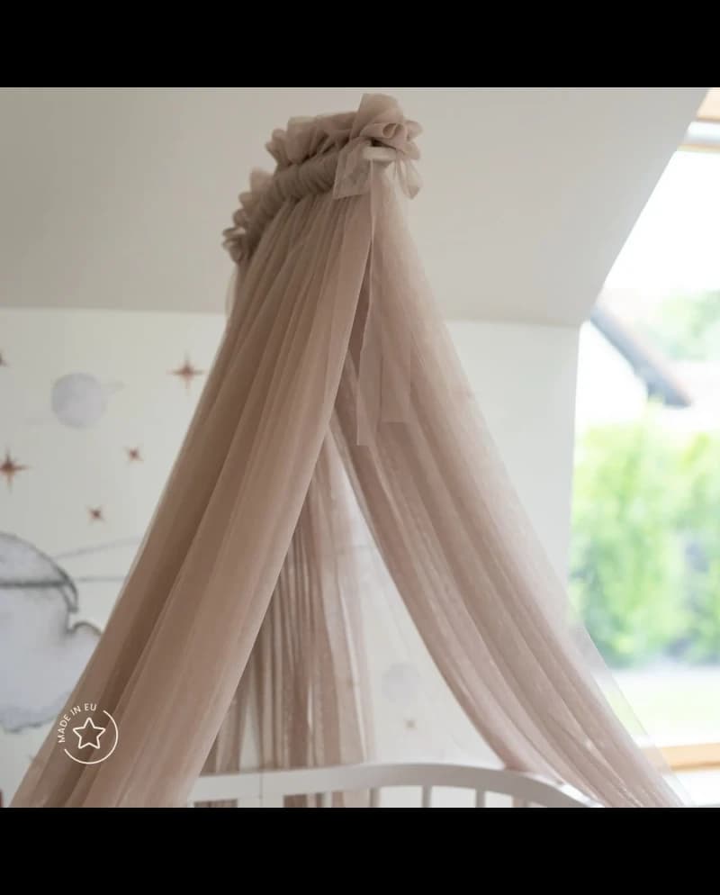Velo in tulle Waldin Woody - Taupe - 2