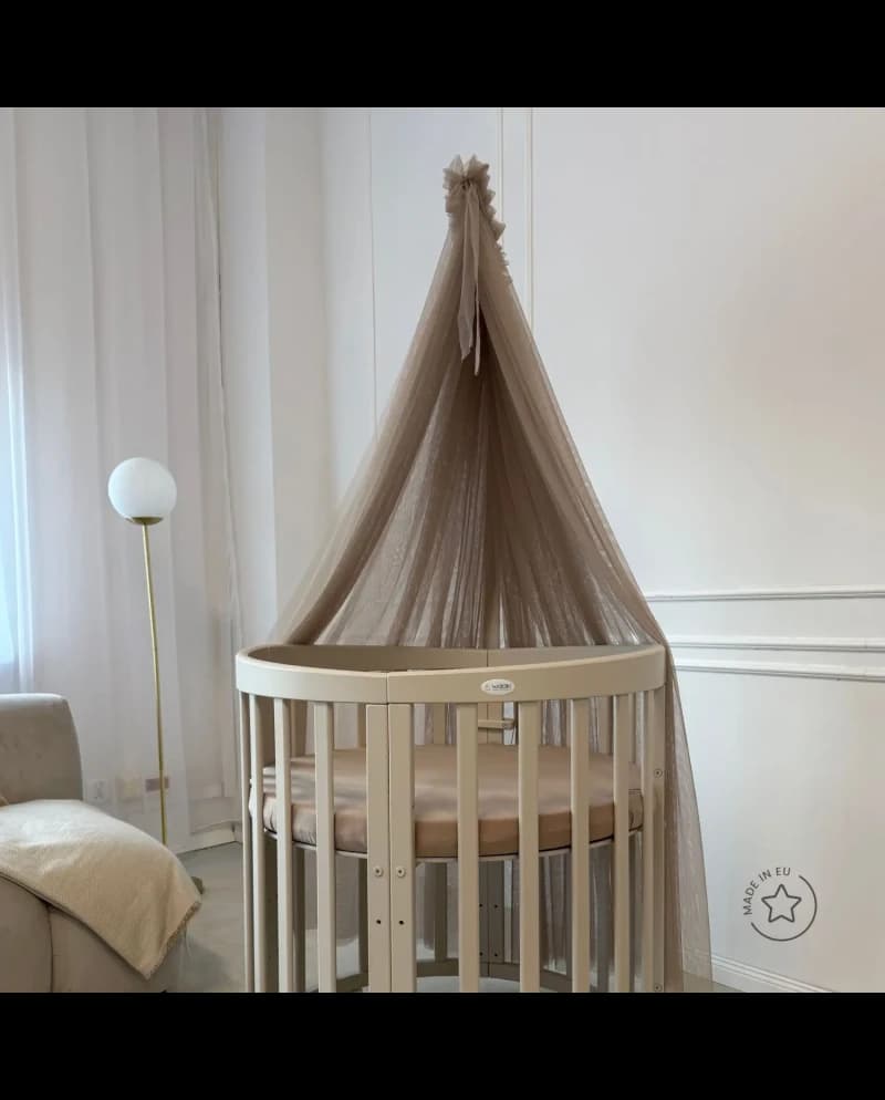 Velo in tulle Waldin Woody - Taupe - 6