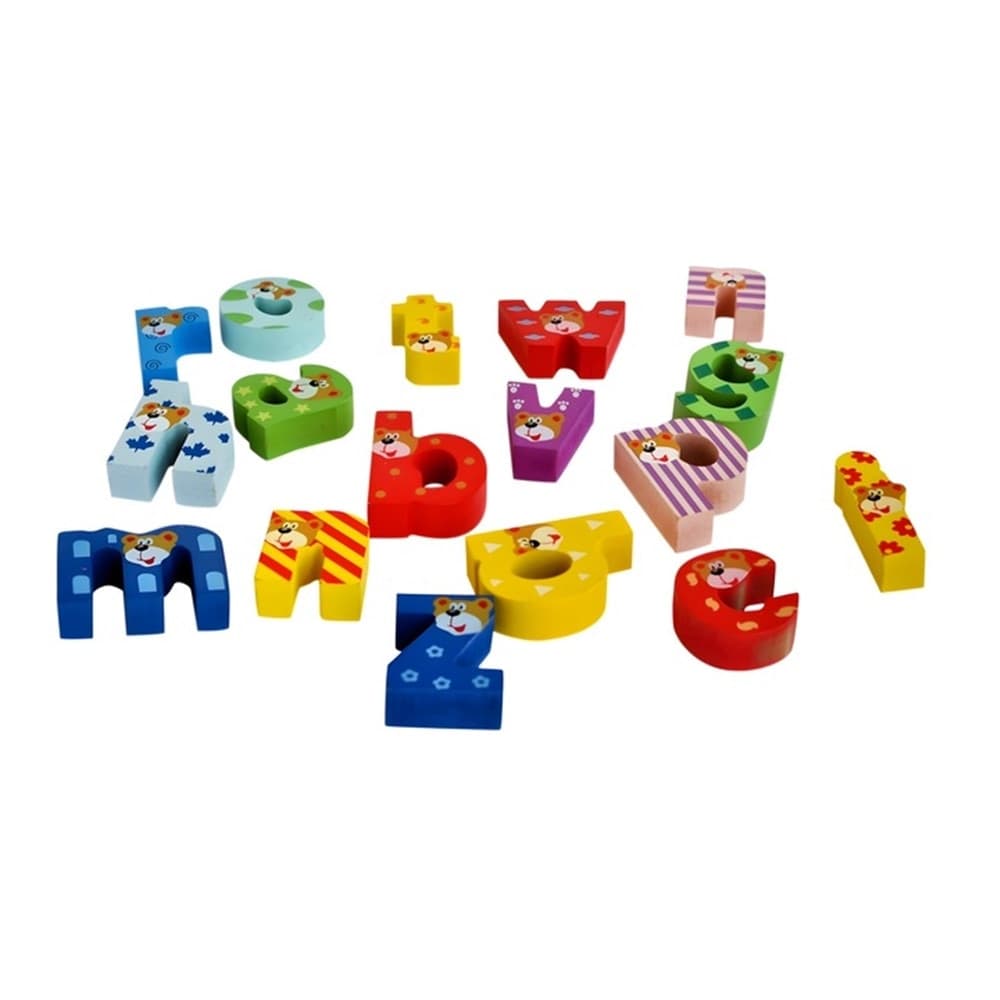 GIOCO PUZZLE IN LEGNO PER BAMBINI CON LETTERE ALFABETO ANIMALI MULTICOLORE EDUCATIVO 52280 - 4