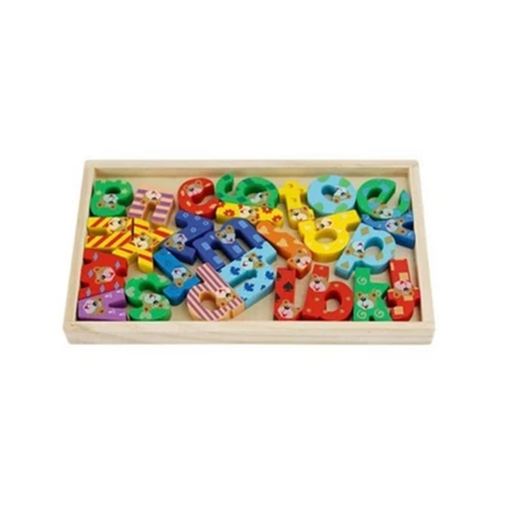 GIOCO PUZZLE IN LEGNO PER BAMBINI CON LETTERE ALFABETO ANIMALI MULTICOLORE EDUCATIVO 52280 - 6