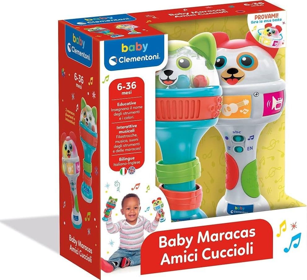 Clementoni - Baby Maracas Amici Cuccioli 17985 - 2