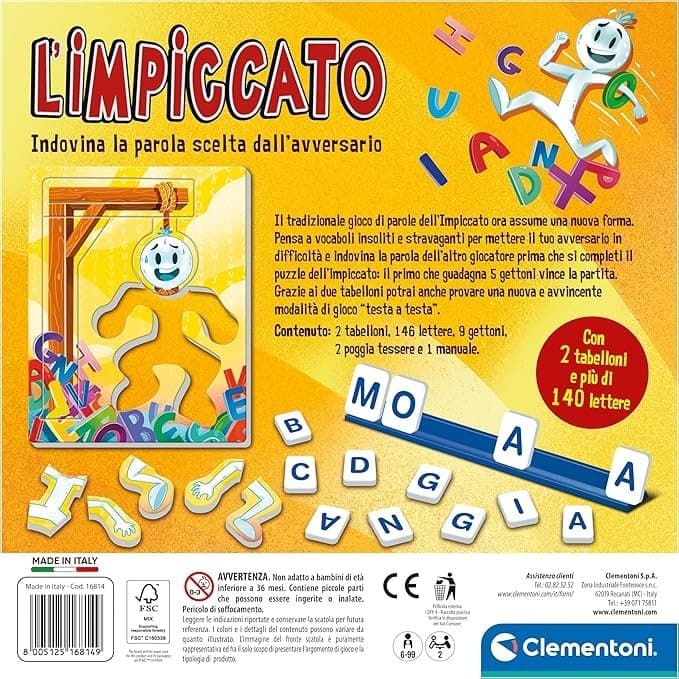 Clementoni - L'Impiccato Gioco da Tavolo 16814 - 4