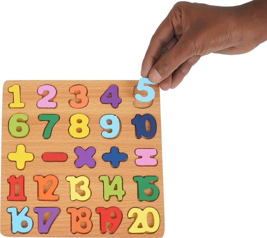 PUZZLE IN LEGNO CON NUMERI SIMBOLI FORME MATEMATICI BAMBINI GIOCO EDUCATIVO 3 MODELLI 31570 - 6