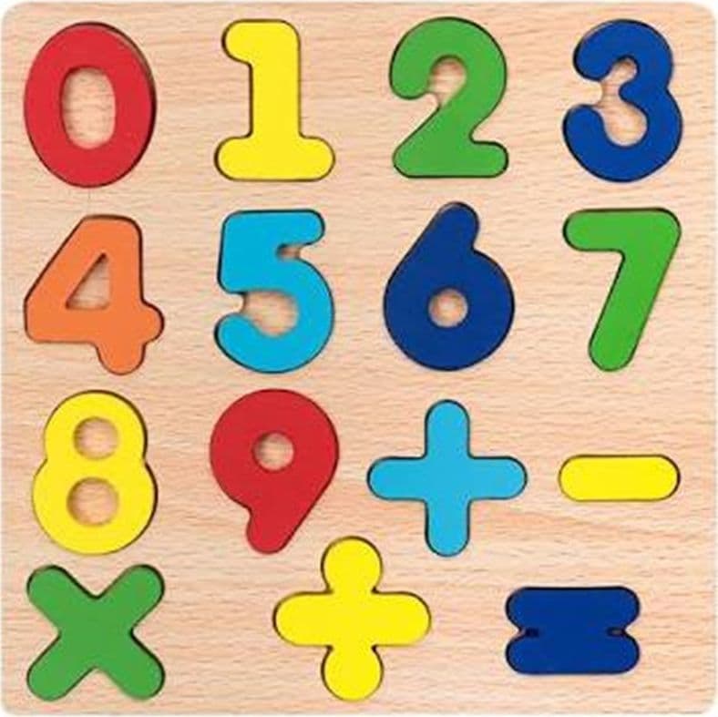 PUZZLE IN LEGNO CON NUMERI SIMBOLI FORME MATEMATICI BAMBINI GIOCO EDUCATIVO 3 MODELLI 31570 - 7